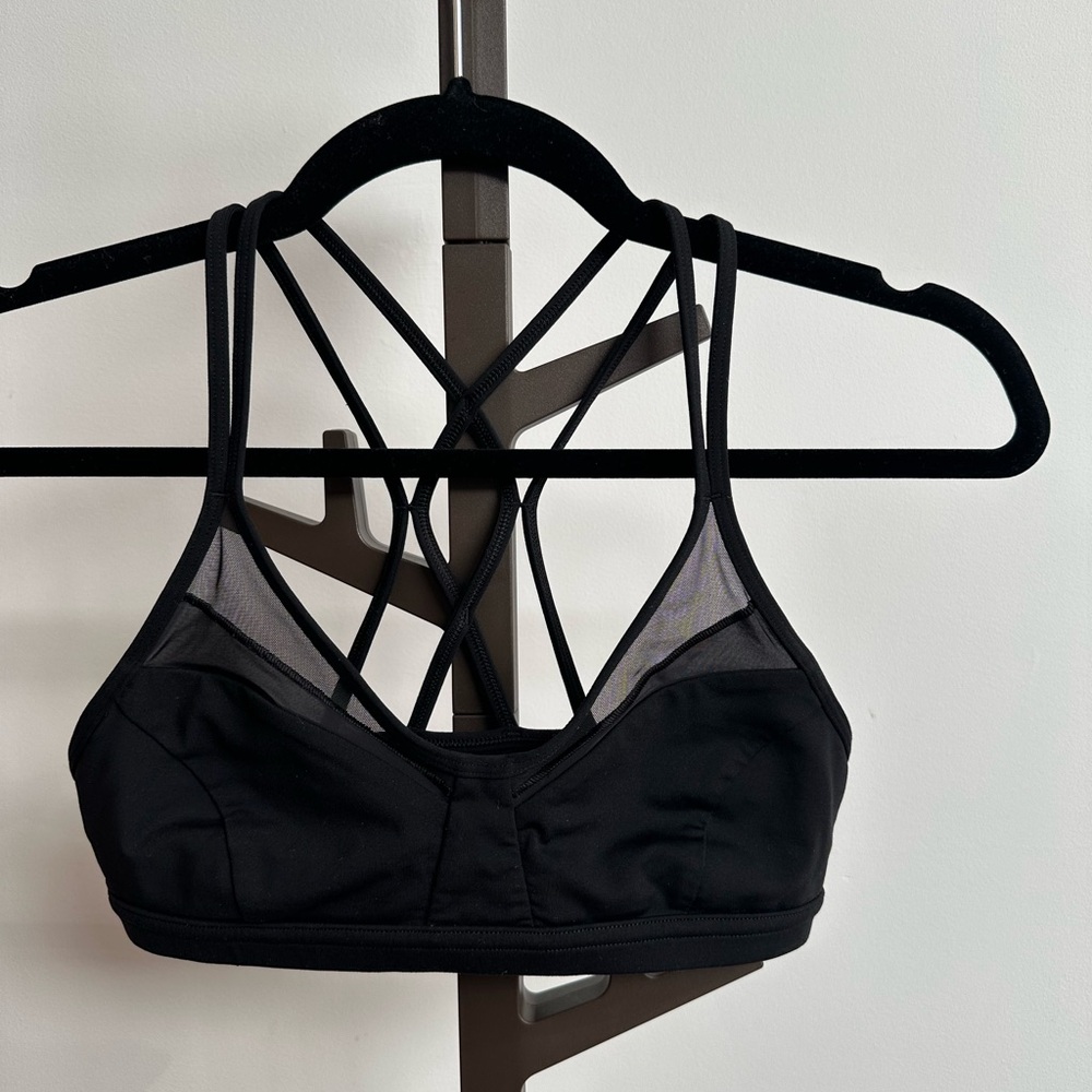 Lululemon Women's Black Strappy Sports Bra